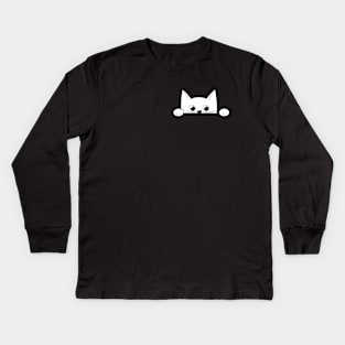 Cat Lover Hidden Kitty Kids Long Sleeve T-Shirt